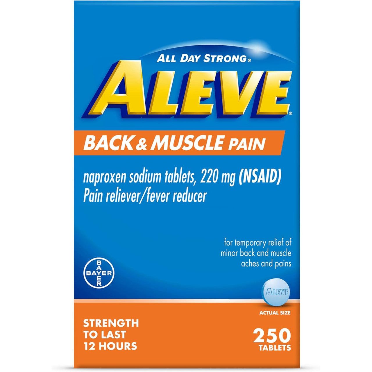 Aleve All Day Strong Tablets 220 Mg Back & Muscle Pain Medicine & Drugs Pasteur Pharmacy