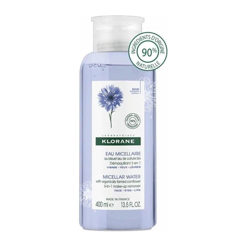 Eau micellaire au bleuet bio Klorane, 400 ml