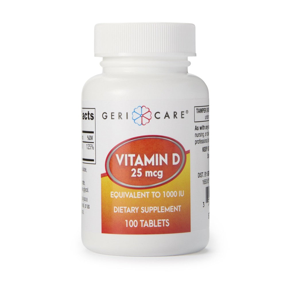McKesson Brand Geri-Care Vitamin D Tablet 876-01-GCP 1 Bottle, 100 Per Bottle Vitamins & Supplements Pasteur Pharmacy