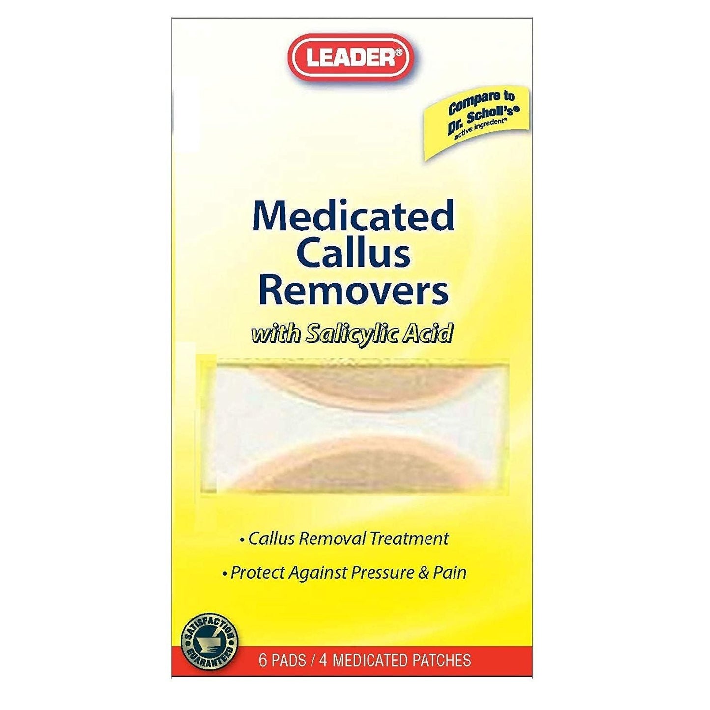 Leader(Tm) Callus Removers Medicated Patches 4 Ct Plus 6 Protective Pads(Compare to Dr. Scholls) Corn & Callus Care Supplies Pasteur Pharmacy