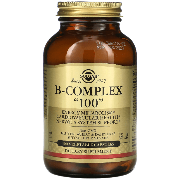 Solgar B-Complex "100" 100 Vegetable Capsules Vitamins & Supplements Pasteur Pharmacy