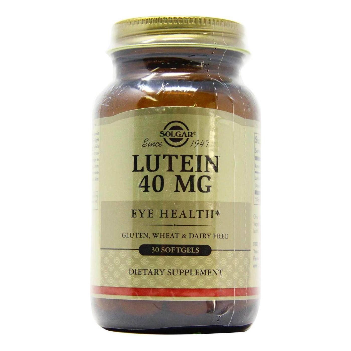 Solgar Lutein 40 mg 30 Softgels Vitamin Supplement Pasteur Pharmacy