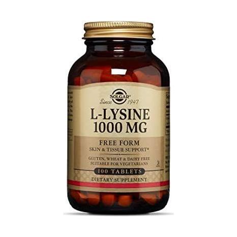 Solgar L-Lysine 1000 mg 100 Tablets Vitamin Supplement Pasteur Pharmacy