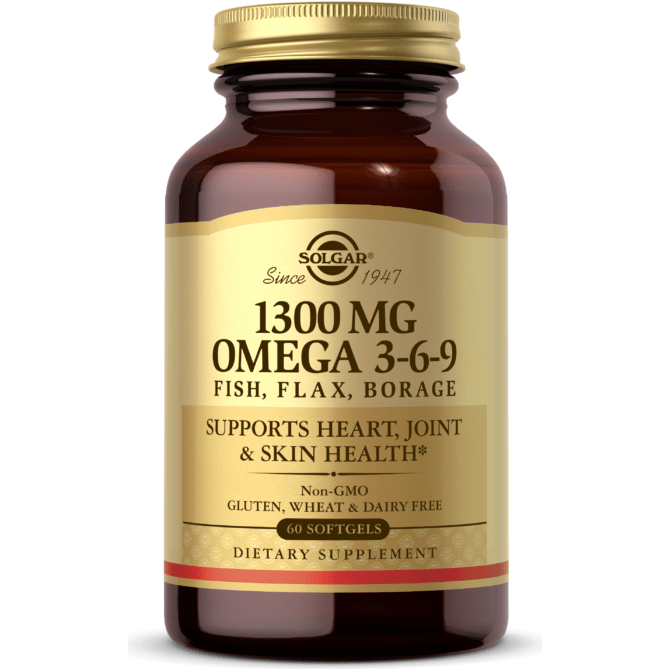 Solgar 1300 mg Omega 3-6-9 60 Softgels Vitamins & Supplements Pasteur Pharmacy
