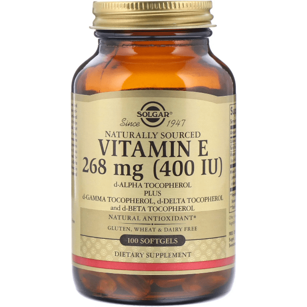Solgar Vitamin E 268 mg (400 IU) 100 Softgels Vitamin Supplement Pasteur Pharmacy