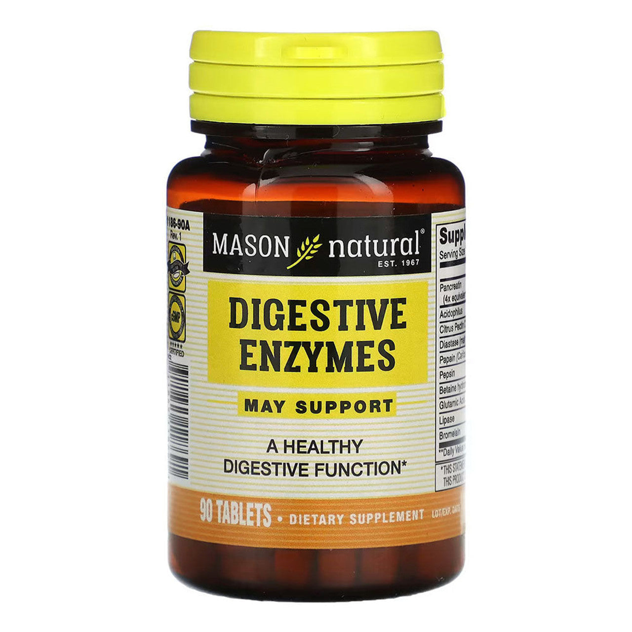 Mason Natural Digestive Enzymes, 90 Tablets Vitamins & Supplements Pasteur Pharmacy