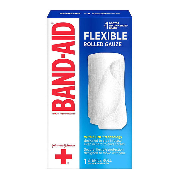 Band-Aid Brand Johnson & JohnsonFirst 3 In. X 2.5 Yd. Medium Rolled Gauze 1 Count Box