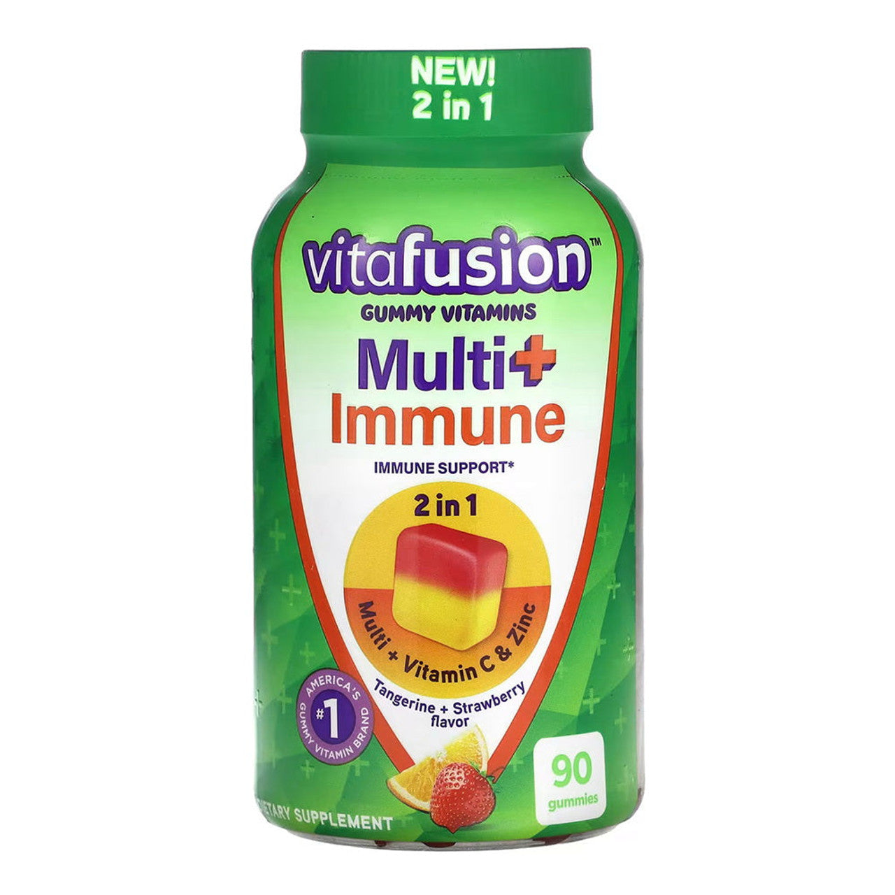 Vitafusion Multi+ Immune Gummy Vitamins, Tangerine & Strawberry, 90 Gummies Vitamins & Supplements Pasteur Pharmacy