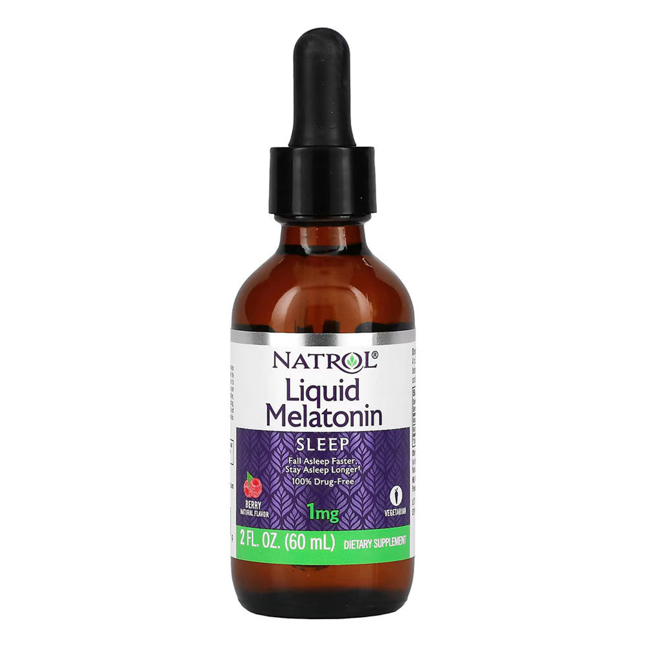 Natrol Melatonin Liquid Drops, 1mg per 4mL, Raspberry Flavor, 2 fl oz Sleeping Aids Pasteur Pharmacy