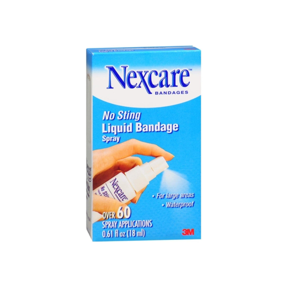 3M Nexcare No Sting Liquid Bandage, 118-03, Spray .61 Fl Oz