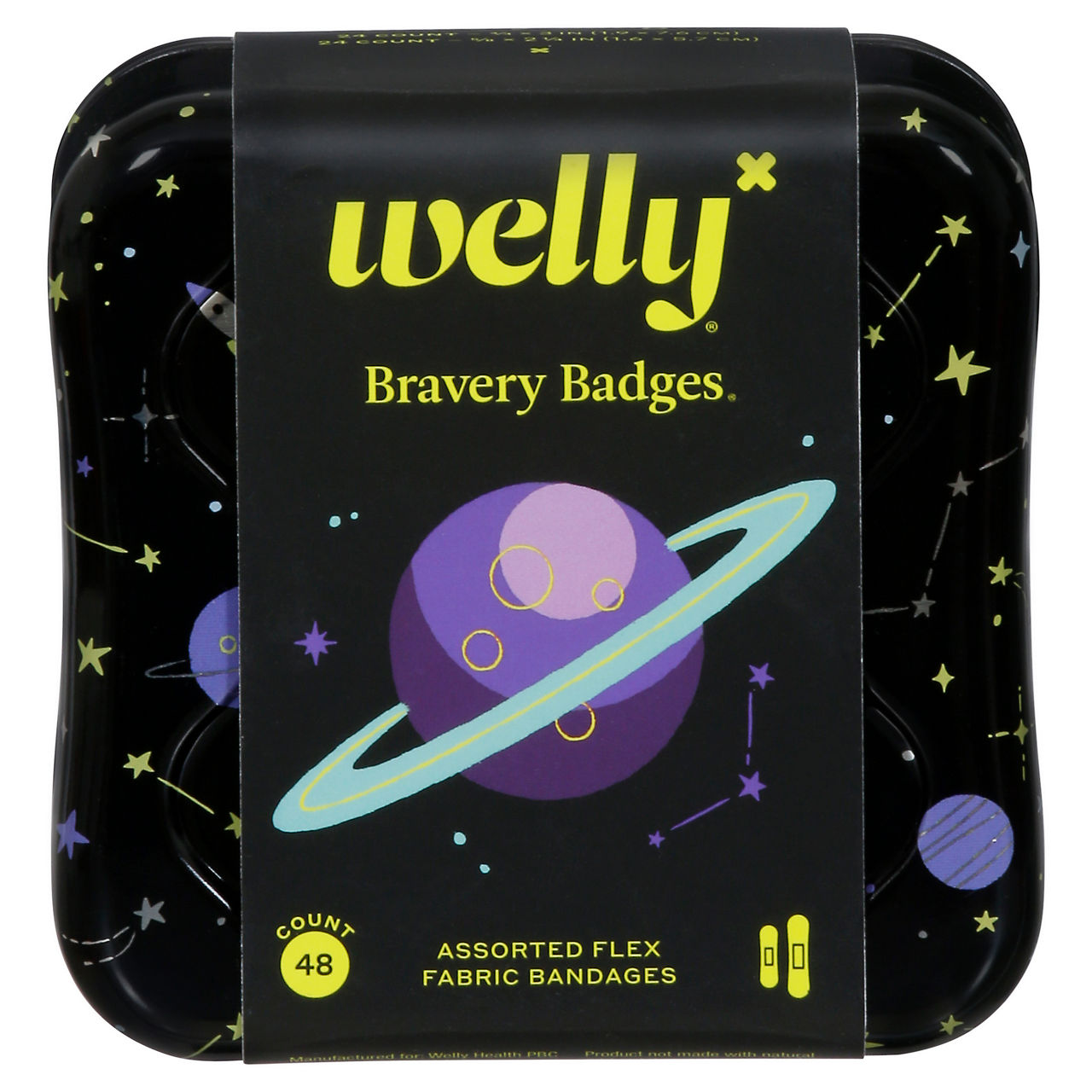Welly Flex Fabric Bandages Space - 48ct First Aid Pasteur Pharmacy