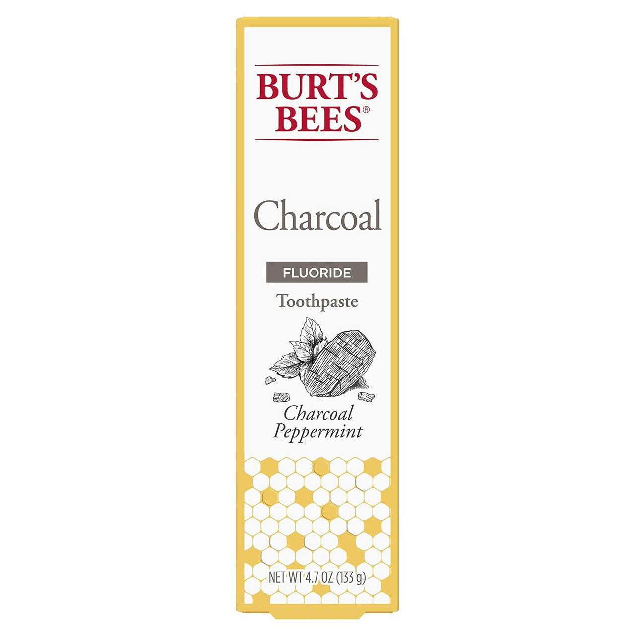 Burt's Bees Charcoal + Whitening Mountain Mint Fluoride Toothpaste 4.7 oz Toothpaste Pasteur Pharmacy