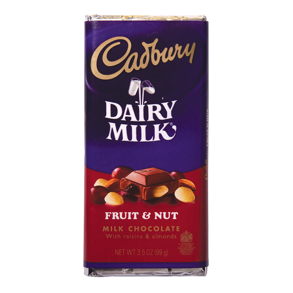 Cadbury Fruit And Nut Milk Chocolate 3.5 Oz Bar Candy & Chocolate Pasteur Pharmacy
