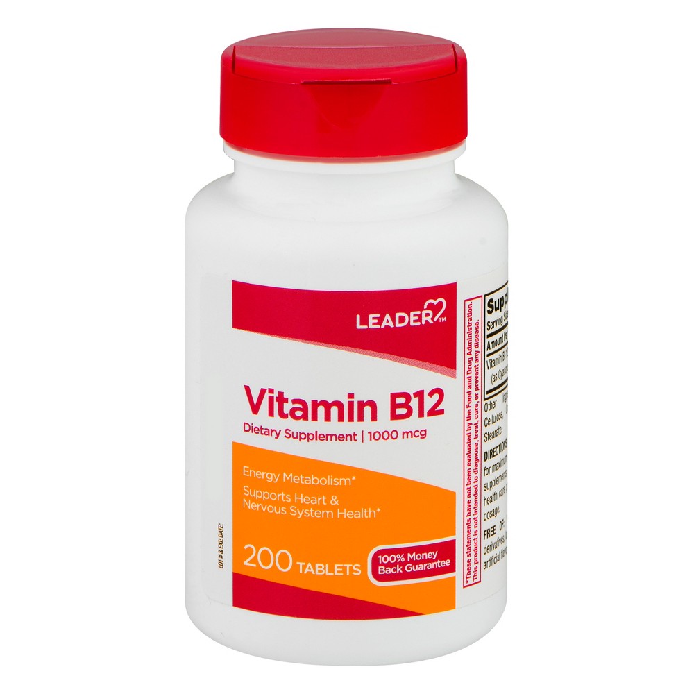 Leader (Tm) Vitamin B 12 1000 Mcg Tablet 200Ea Vitamins & Supplements Pasteur Pharmacy