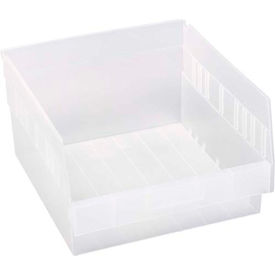 Quantum Storage Systems Plastic Nesting Shelf Bin QSB209 11-1/8″”W X 11-5/8″”D X 6″”H Clear Shelving Pasteur Pharmacy