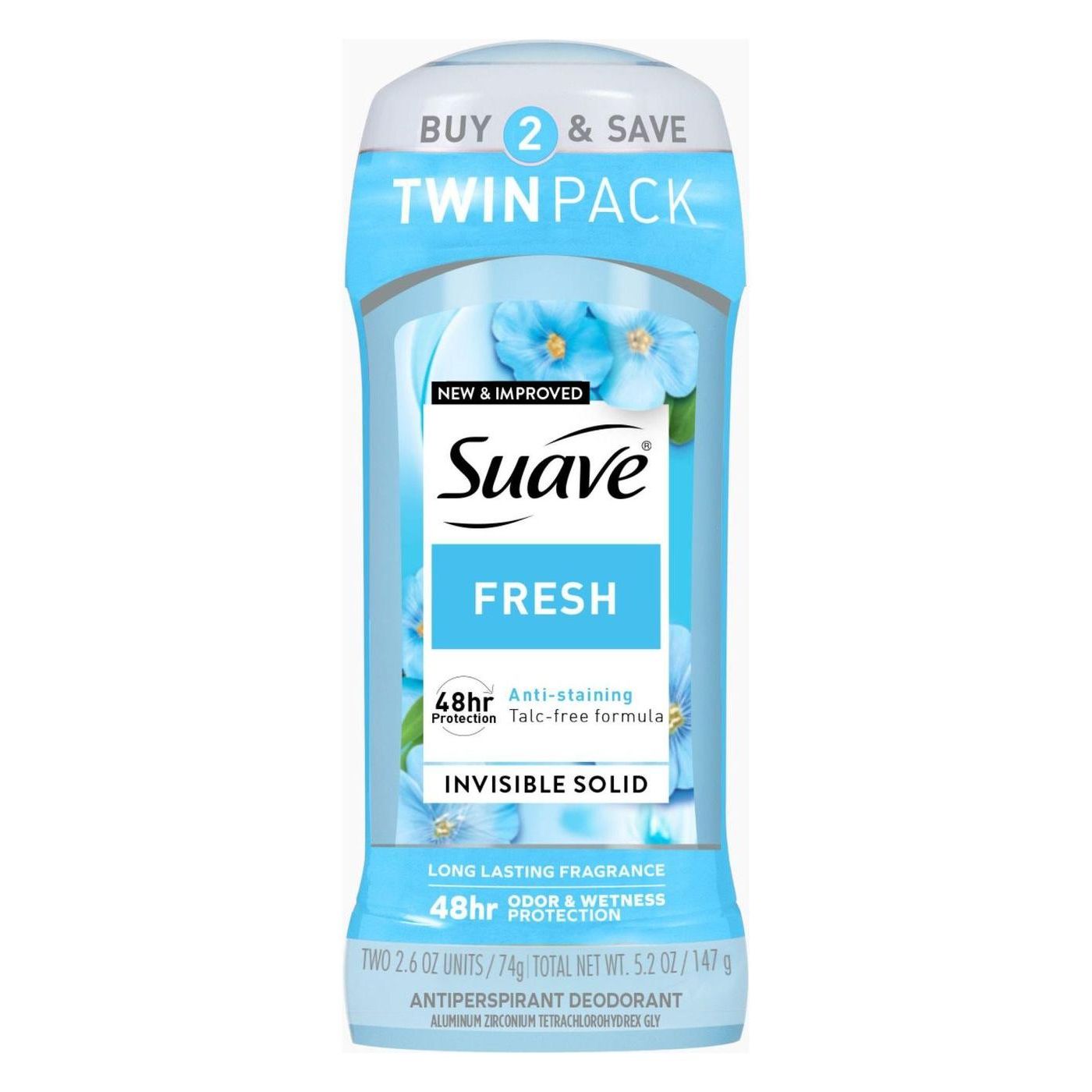 Suave® Antiperspirant Deodorant – Fresh Scent (2.6 oz Twin Pack) Deodorant Pasteur Pharmacy