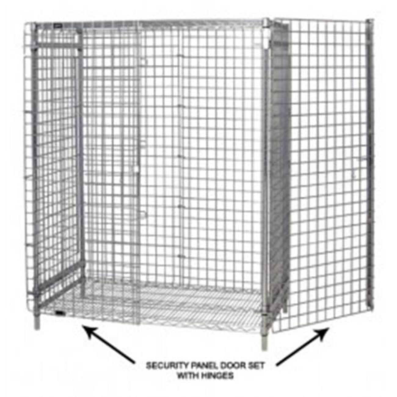Quantum Storage Systems SD48C Chrome Security Panel Door Set With Hinges - 24 X 48 X 60 In Doors Pasteur Pharmacy