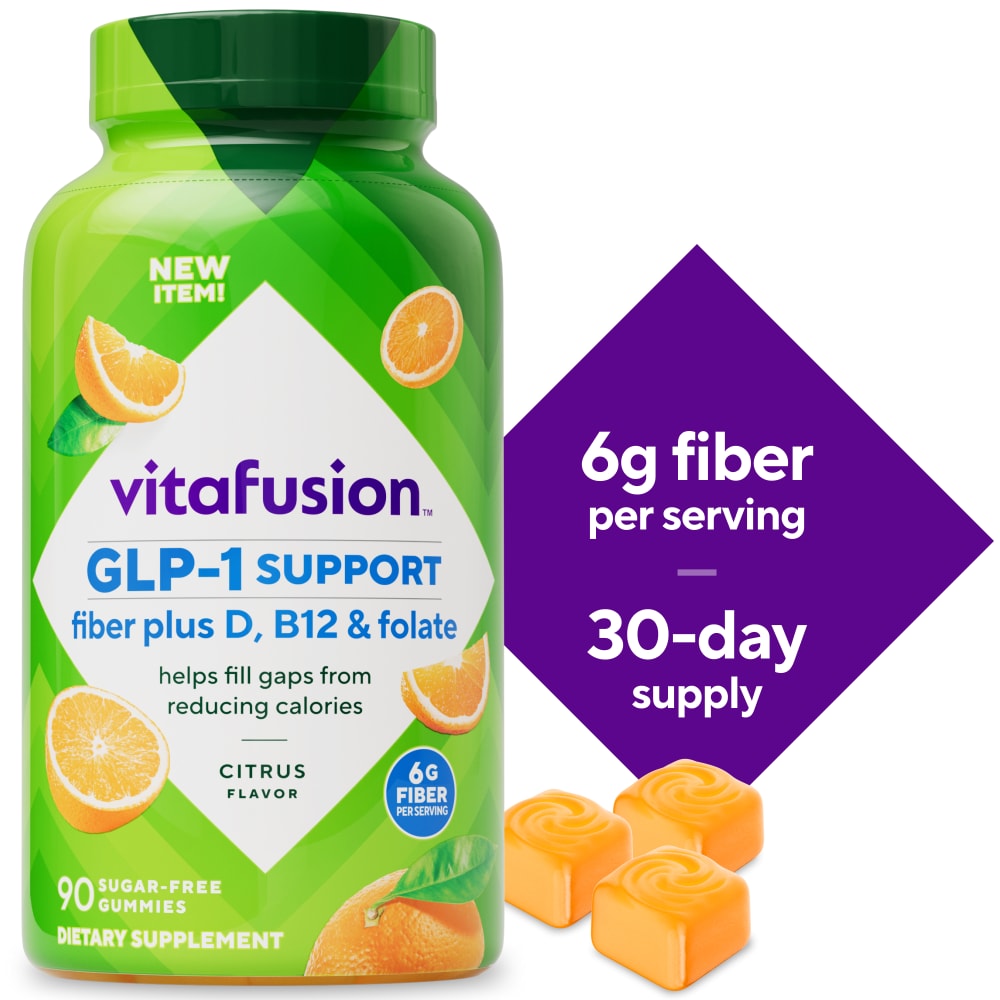 Vitafusion GLP-1 Support Fiber Plus Vitamins D, B12, And Folate Vitamins & Supplements Pasteur Pharmacy
