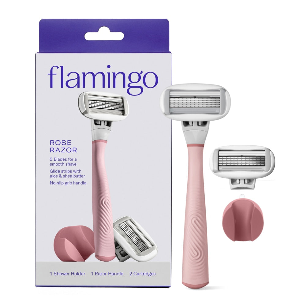 Flamingo Rose Razor + 2 Cartridges Razor Blade Pasteur Pharmacy