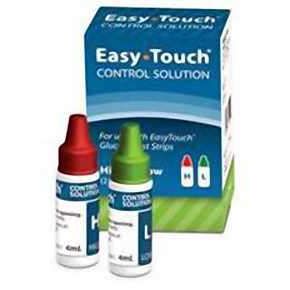Easy Touch Glucose Control Solution High & Low - 2 Bottles Blood Glucose Control Solution Pasteur Pharmacy