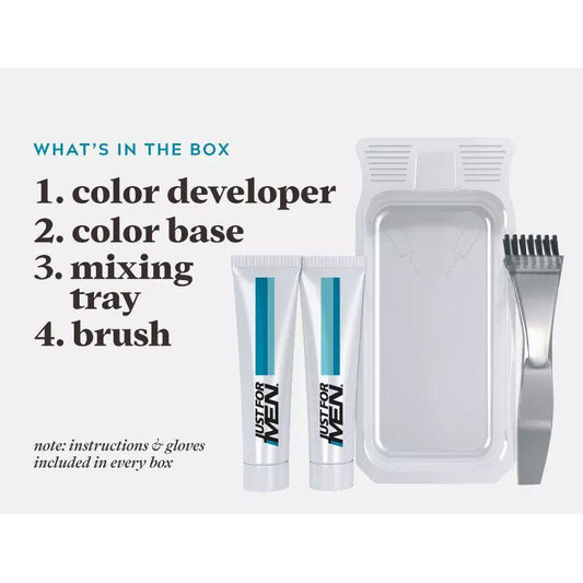 Just For Men Brush-In Color Gel, Mustache & Beard, Jet Black M-60/ 0.5 Oz Hair Color Pasteur Pharmacy