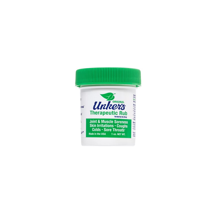 Unker's Original Therapeutic Rub Travel Size 1 Oz Medicated Salve Pasteur Pharmacy
