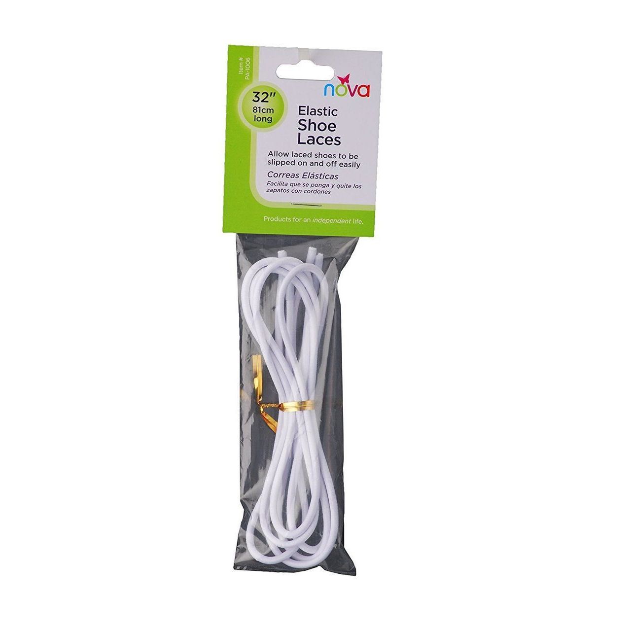 Nova 32” Elastic Shoelaces, White Shoelaces Pasteur Pharmacy