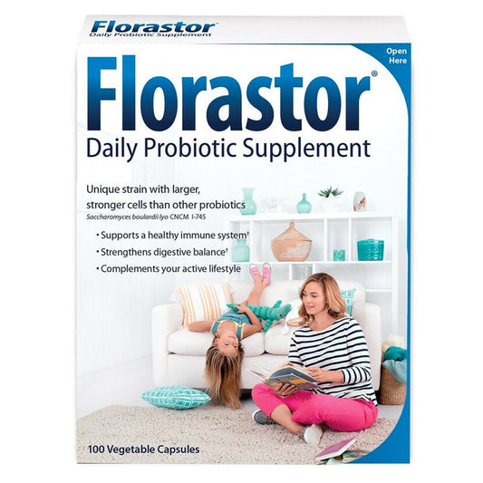 Florastor Daily Probiotic Supplement For Men & Women, 250 Mg, 100 Capsules Vitamins & Supplements Pasteur Pharmacy