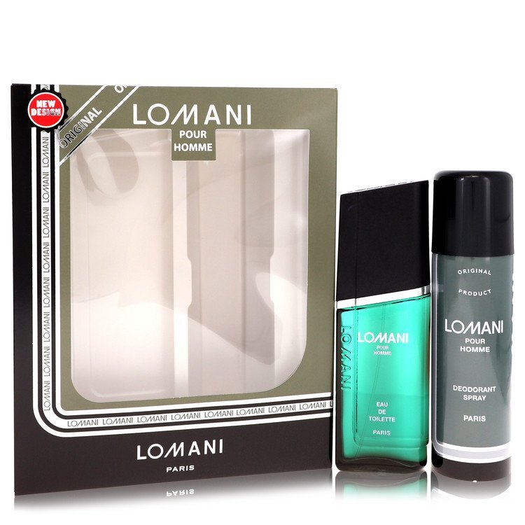 Lomani by Lomani Gift Set -- 3.4 oz Eau De Toilette Spray + 6.7 oz Deodorant Spray (Men) Lomani Lomani