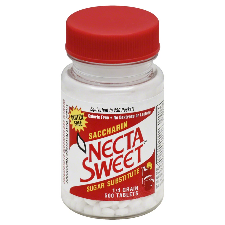 Necta Sweet Sugar Substitute, Saccharin, 1/4 Grain, Tablets Sugar & Sweeteners Pasteur Pharmacy