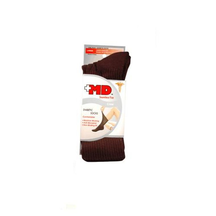 MD Black Diabetic Crew Socks Large 1 Pair Fitness & Nutrition Pasteur Pharmacy