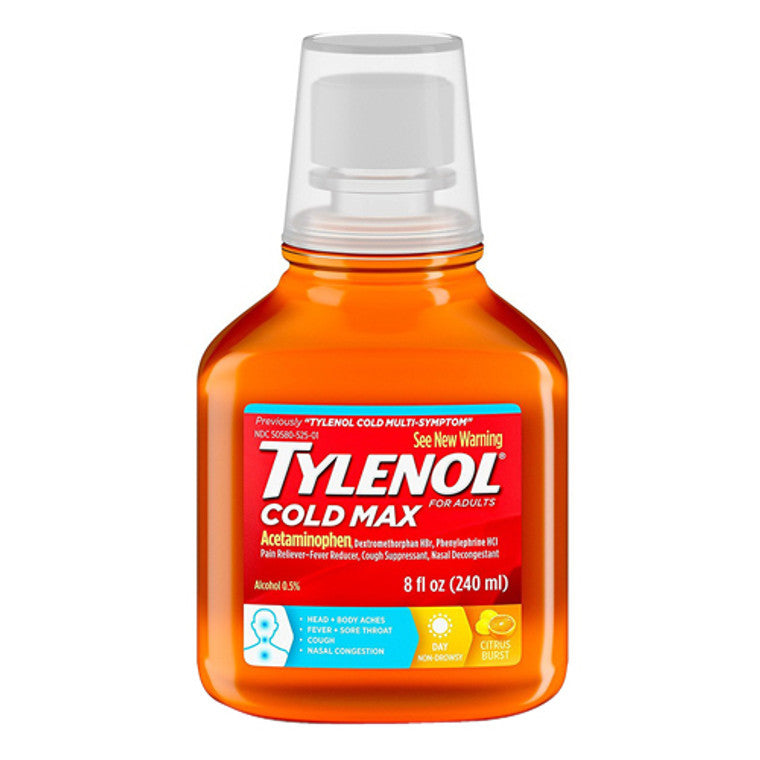 Tylenol Cold + Flu + Cough Daytime Liquid, Citrus Burst, 8 Fl. Oz Personal Care Pasteur Pharmacy