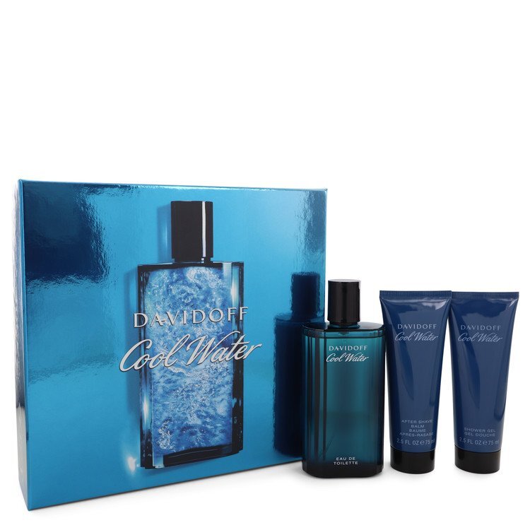 Davidoff Cool Water Gift Set for Men (4.2 oz EDT + 2.5 oz After Shave Balm + 2.5 oz Shower Gel) Davidoff Davidoff