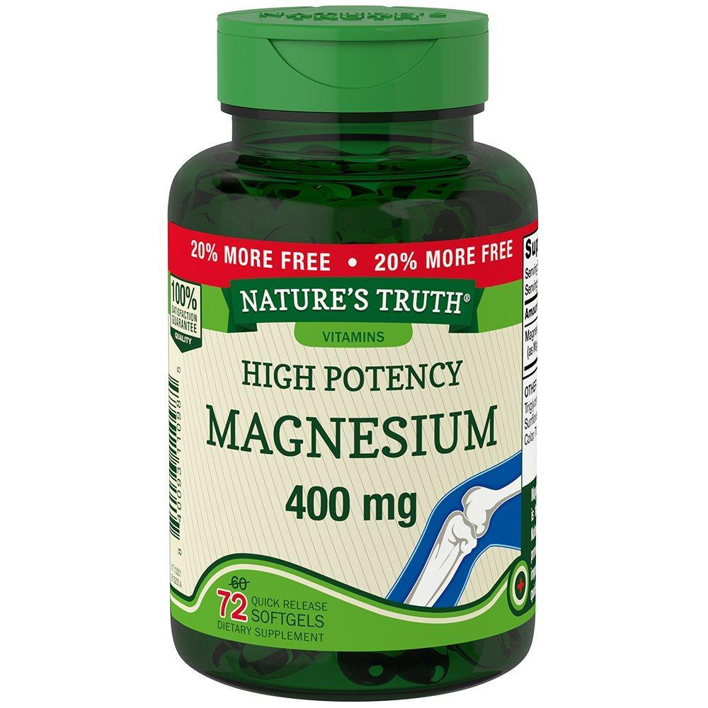 Nature's Truth Magnesium, Extra Strength, 400 Mg, Quick Release Softgels