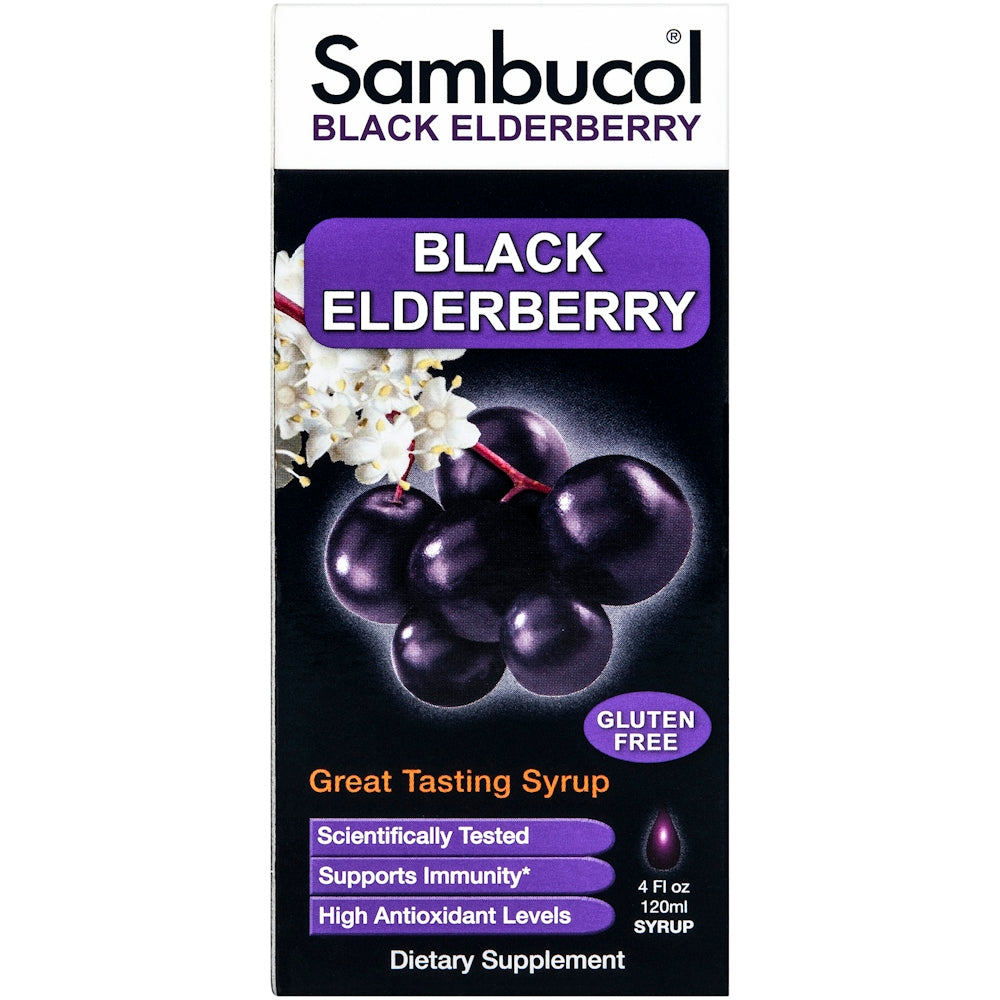 Sambucol Immune Syrup, Original Formula, 16,720 Mg, Black Elderberry 4 Fl Oz Vitamins & Supplements Pasteur Pharmacy