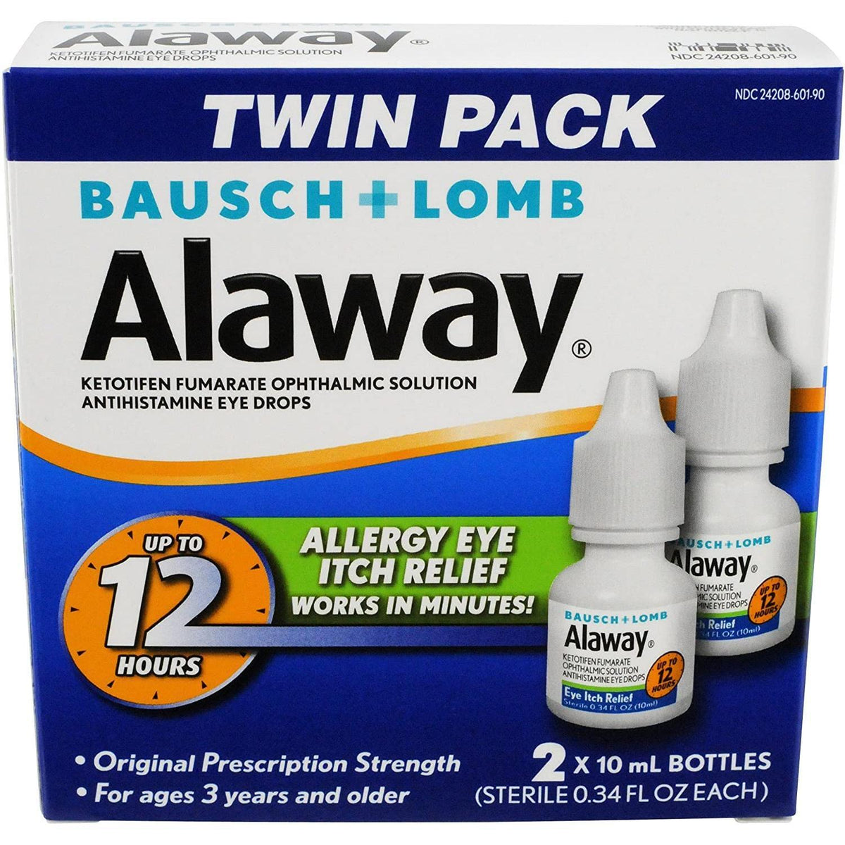 Alaway Bausch & Lomb Itch Relief Eye Drops - 2 X 10 Ml