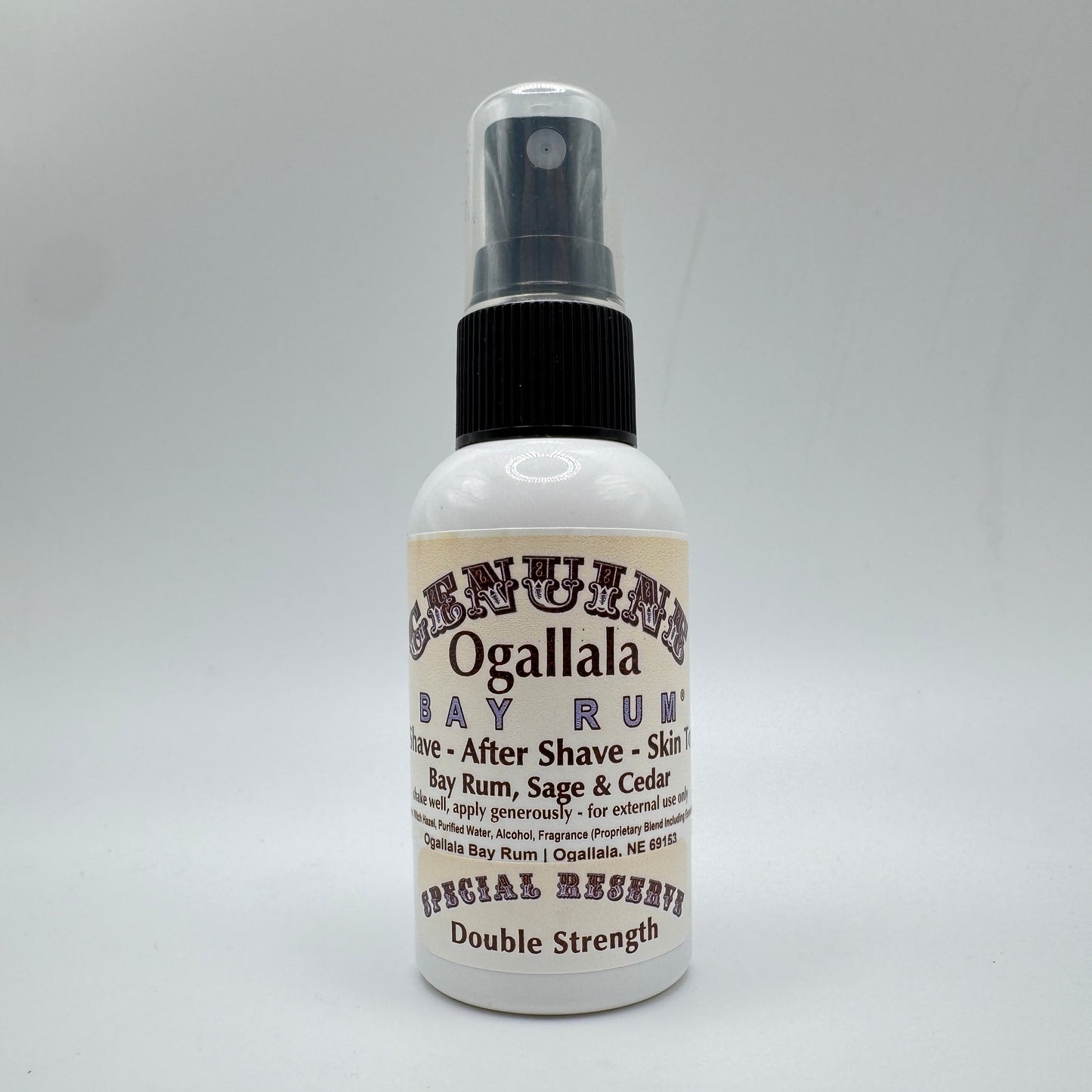Ogallala Bay Rum, Sage & Cedar Double Strength Pre Shave - After Shave - Skin Toner 2 Oz After Shave Pasteur Pharmacy