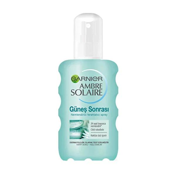 Ambre Solaire After Sun Soothing Spray: 24-Hour Hydration with Cactus Extract for Sunburn Relief & Dry Skin
