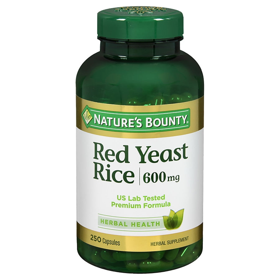 Nature's Bounty Red Yeast Rice 600 Mg Dietary Supplement Capsules Rice Pasteur Pharmacy