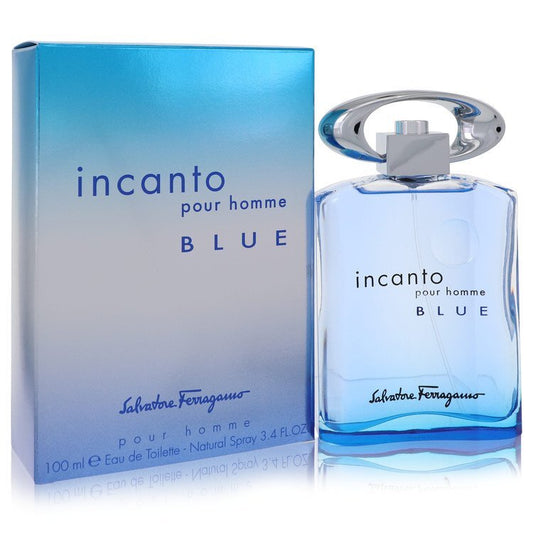 Incanto Blue by Salvatore Ferragamo Eau De Toilette Spray 3.4 oz (Men) Salvatore Ferragamo Salvatore Ferragamo
