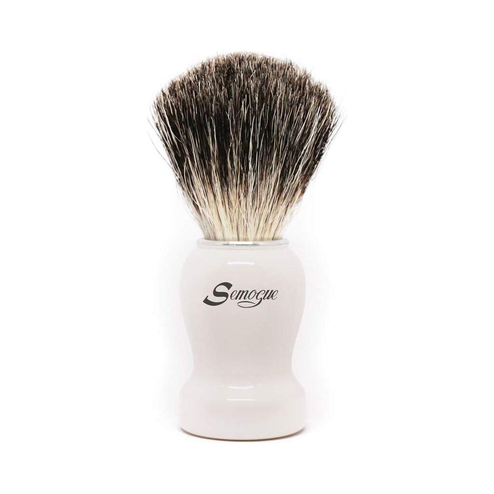 Semogue Pharos-c3 Pure Grey Badger Shaving Brush - Arctic White Shaving Brush Pasteur Pharmacy