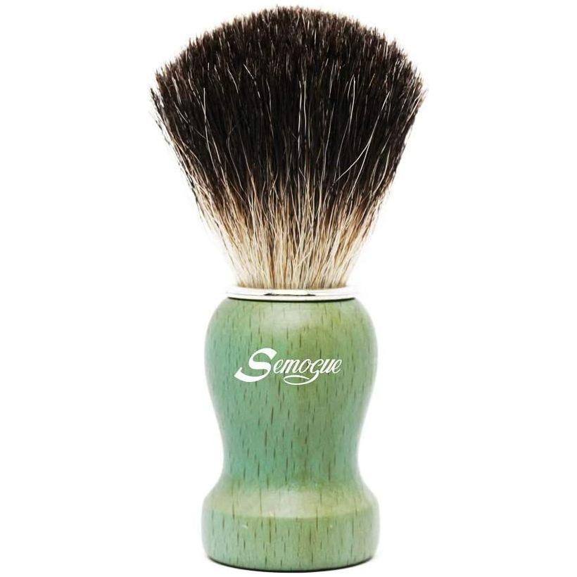 Semogue Pharos-c3 Pure Black Badger Shaving Brush - Ocean Green Shaving Brush Pasteur Pharmacy