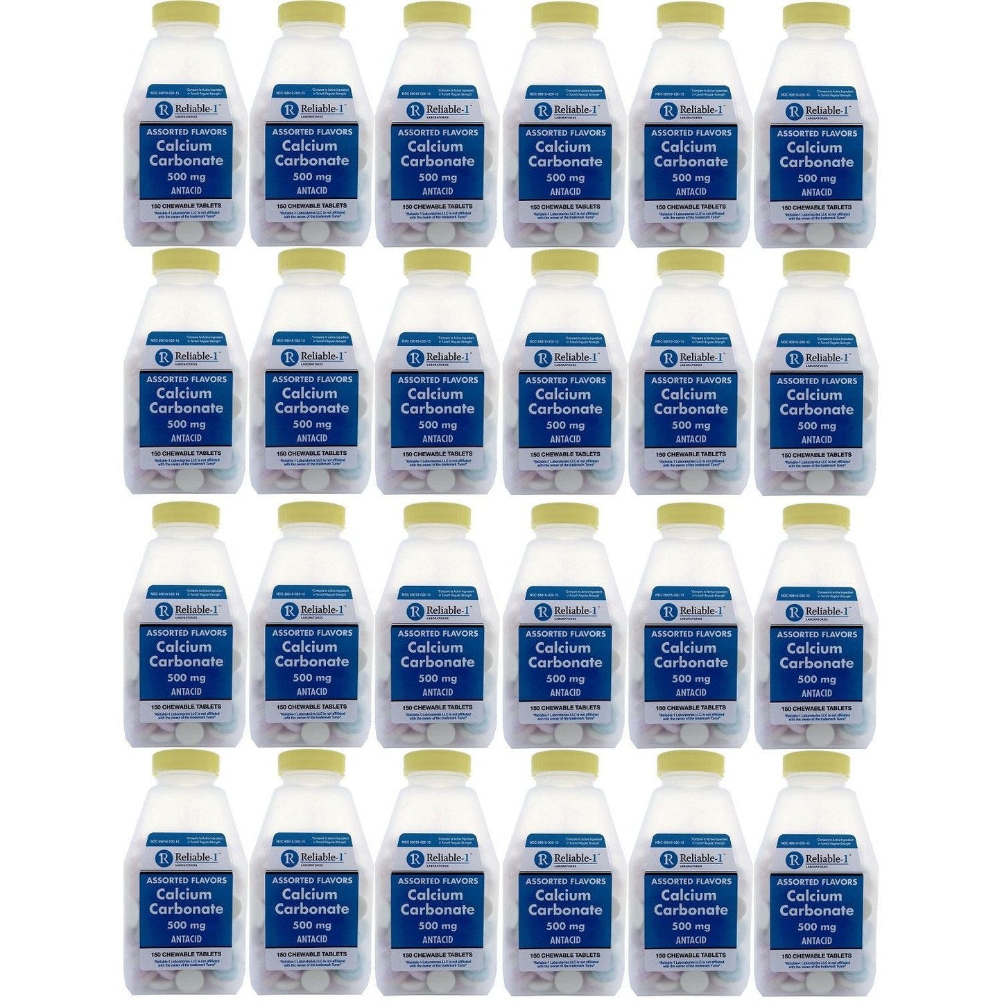Reliable1 Calcium Carbonate 500mg- 150 Chewable Tablets Reliable 1 Health Care Pasteur Pharmacy