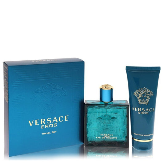 Versace Eros by Versace Gift Set -- 3.4 oz Eau De Toilette Spray + 3.4 oz Shower Gel (Men) Versace Versace