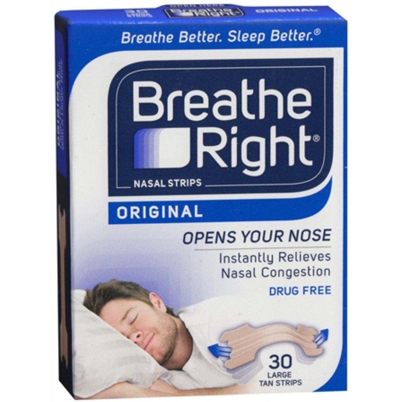 Breathe Right Original Tan Nasal Strips - 30ct Health & Beauty Pasteur Pharmacy