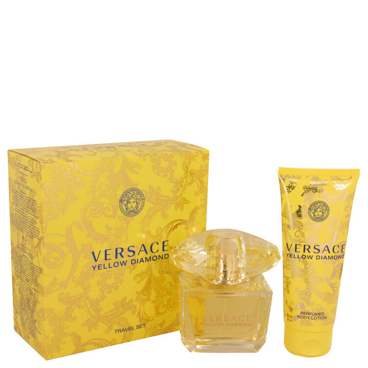 Versace Yellow Diamond by Versace Gift Set -- 3 oz Eau De Toilette Spray + 3.4 oz Body lotion (Women) Versace Versace