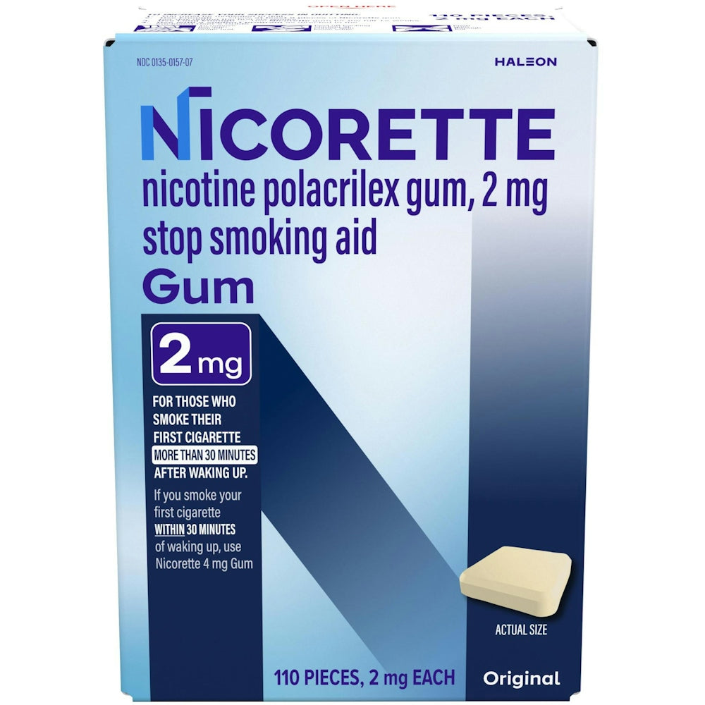 Nicorette Stop Smoking Aid, 2 Mg, Gum, Original Health & Beauty Pasteur Pharmacy