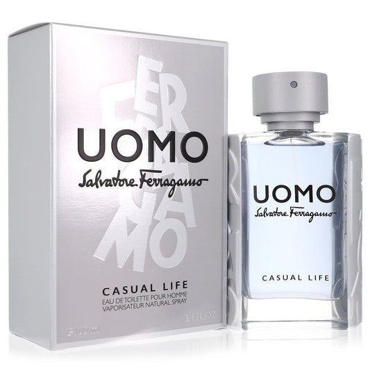 Salvatore Ferragamo Uomo Casual Life by Salvatore Ferragamo Eau De Toilette Spray 3.4 oz (Men) Salvatore Ferragamo Salvatore Ferragamo