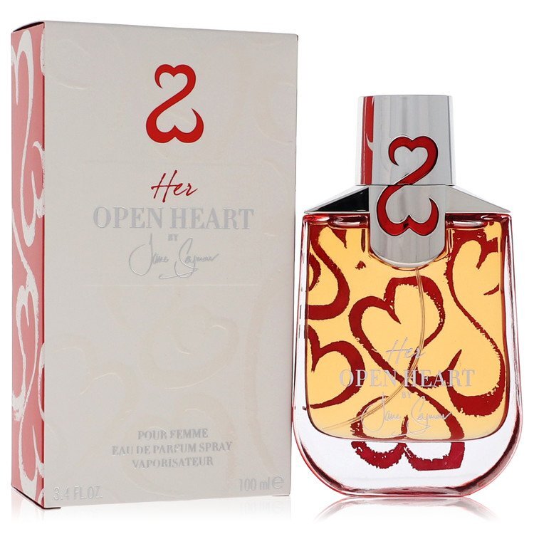 Her Open Heart by Jane Seymour Eau De Parfum Spray with Free Jewelry Roll 3.4 oz (Women) Jane Seymour Jane Seymour