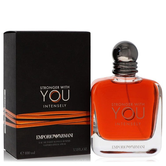 Stronger With You Intensely by Giorgio Armani Eau De Parfum Spray 3.4 oz (Men) Giorgio Armani Giorgio Armani
